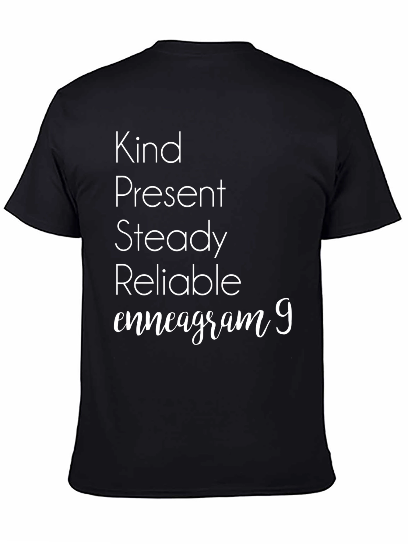 Kind Present Enneagram 9 Black Tee