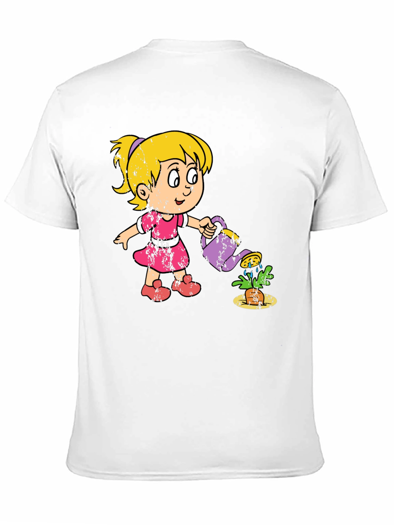Girl Watering Plant Graphic Tee
