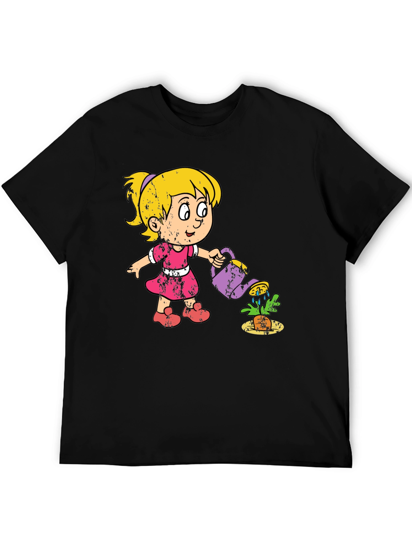 Girl Watering Plant Graphic Tee