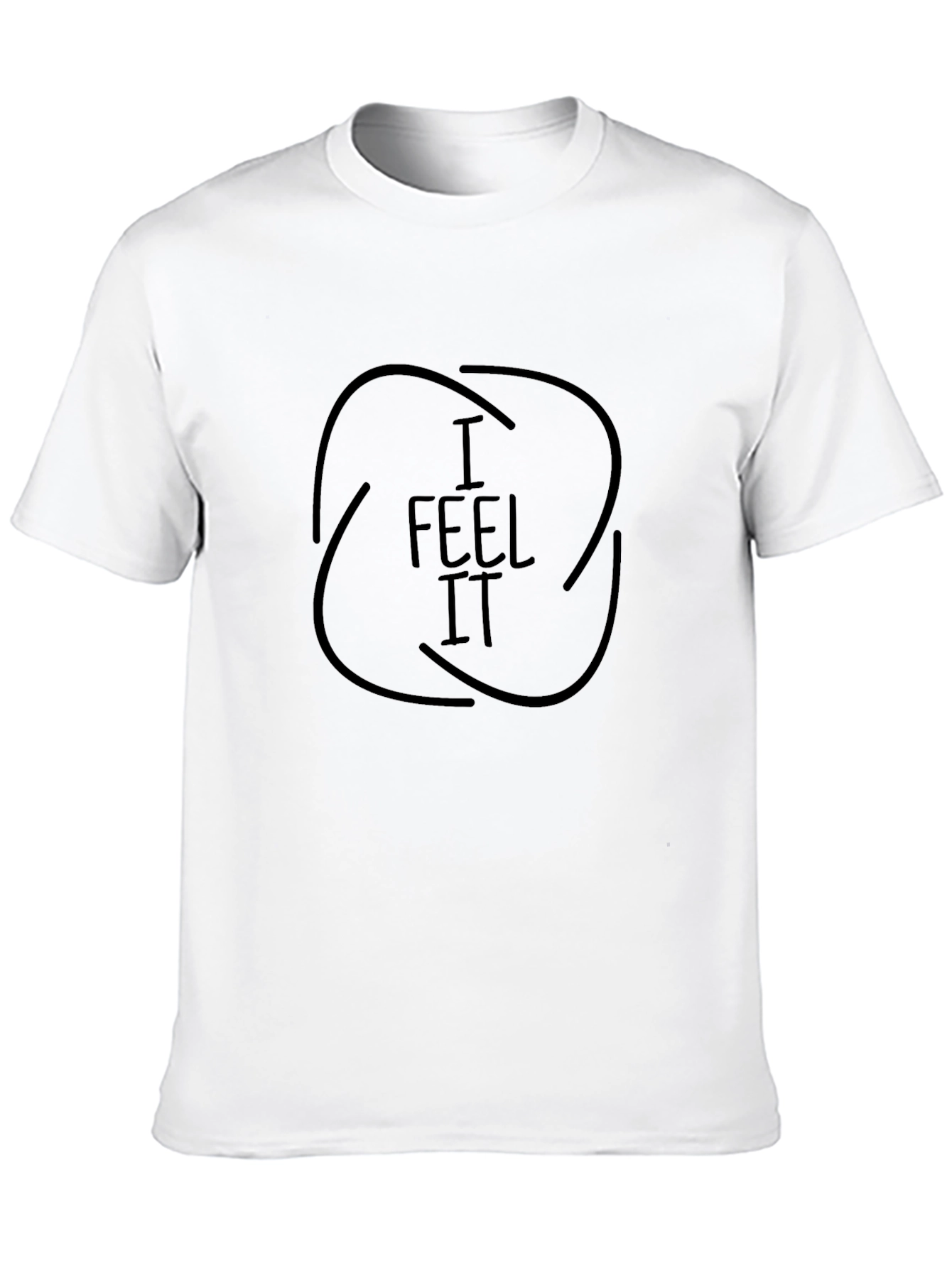 I Feel It Black Graphic Tee - Casual Style