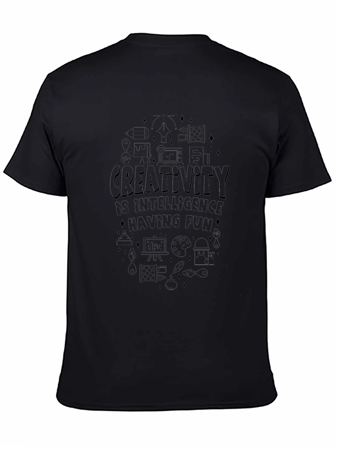 Creativity Intelligence Fun Black T-Shirt