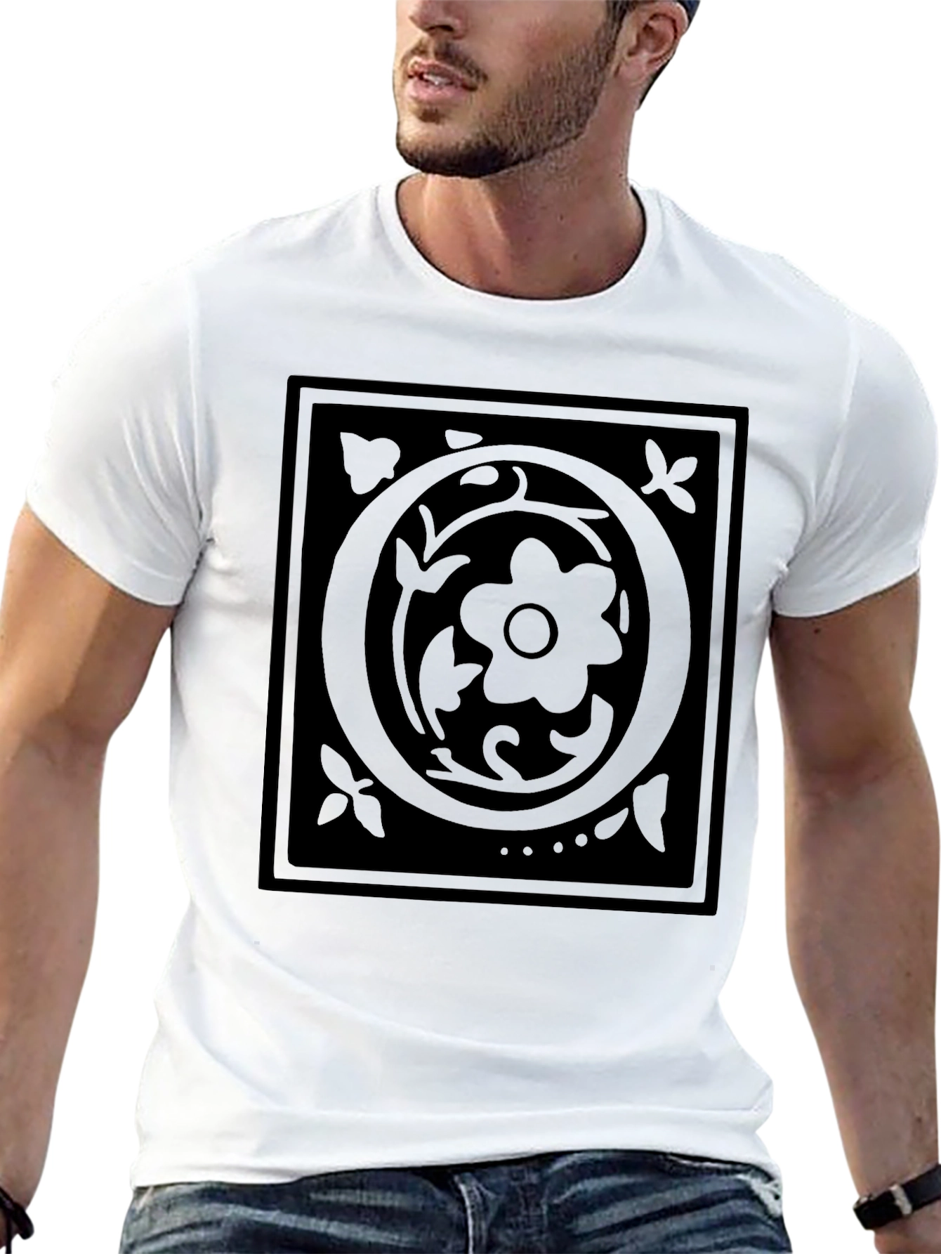 Floral Black T-Shirt - Stylish Graphic Tee