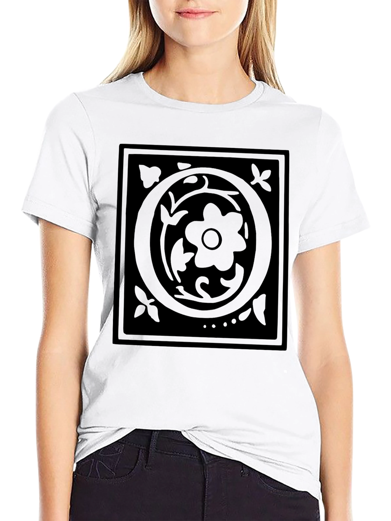 Floral Black T-Shirt - Stylish Graphic Tee