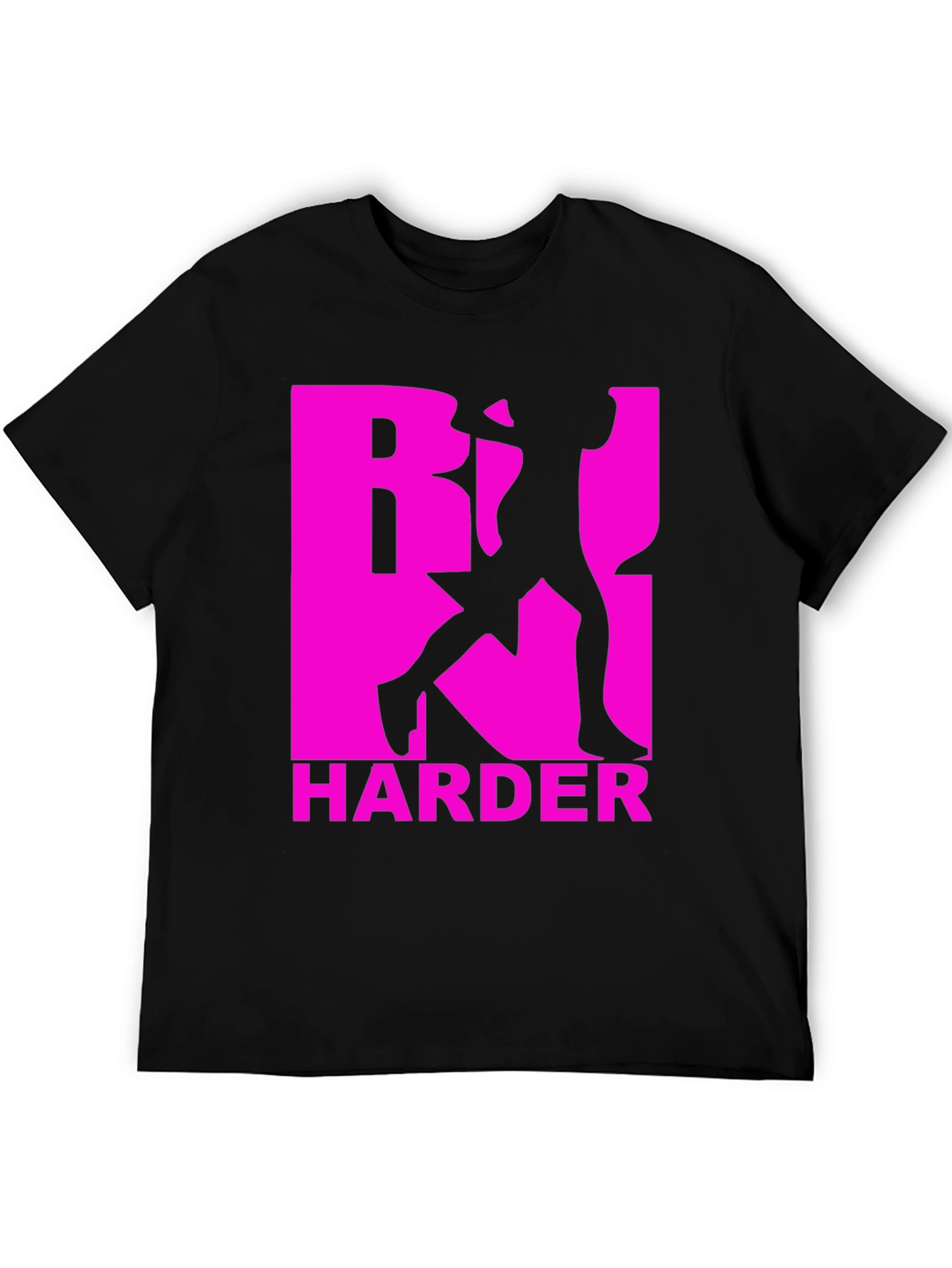 Work Harder T-Shirt: Pink Graphic Tee