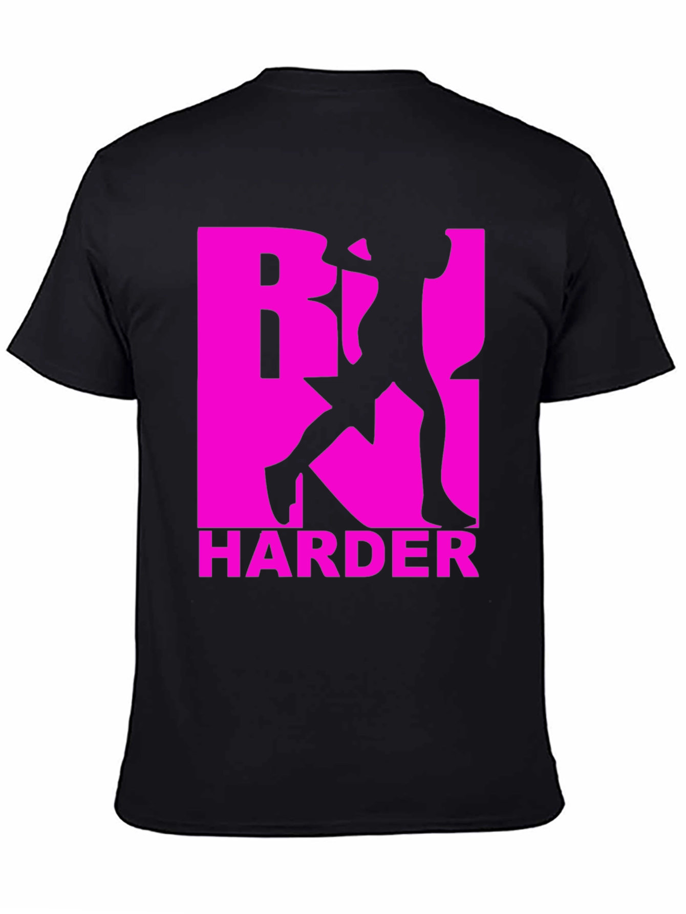 Work Harder T-Shirt: Pink Graphic Tee