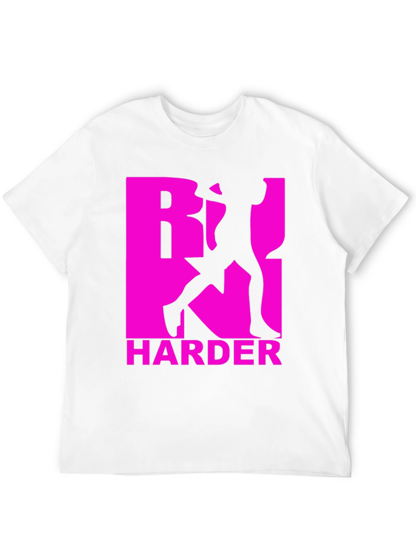 Work Harder T-Shirt: Pink Graphic Tee
