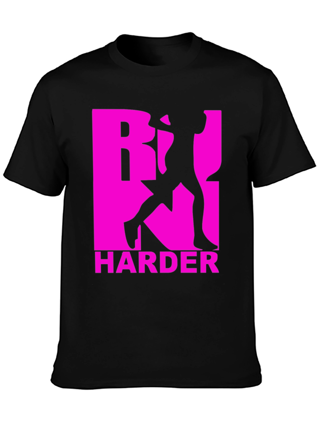 Work Harder T-Shirt: Pink Graphic Tee