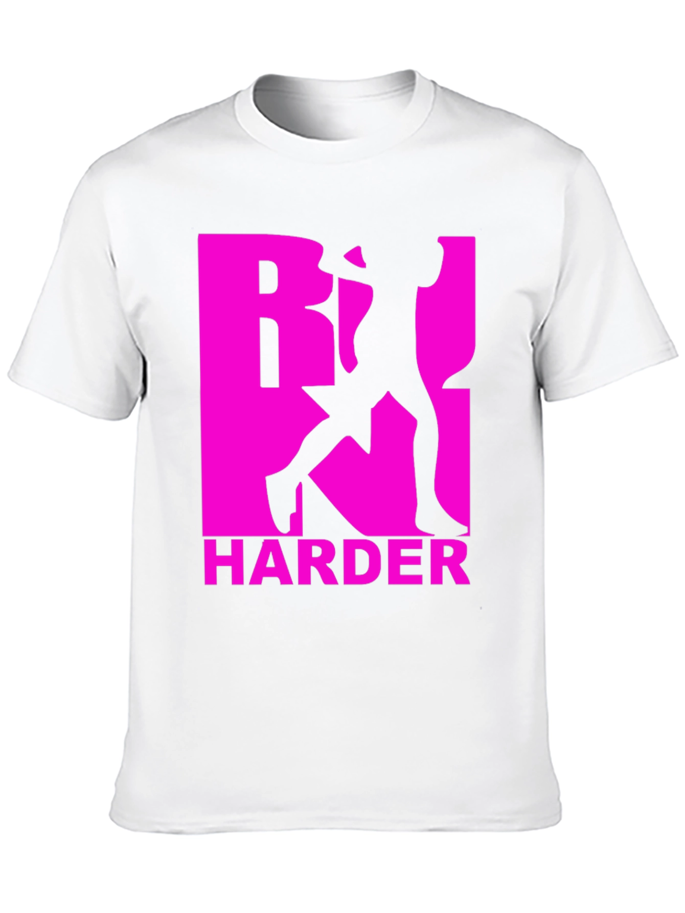 Work Harder T-Shirt: Pink Graphic Tee