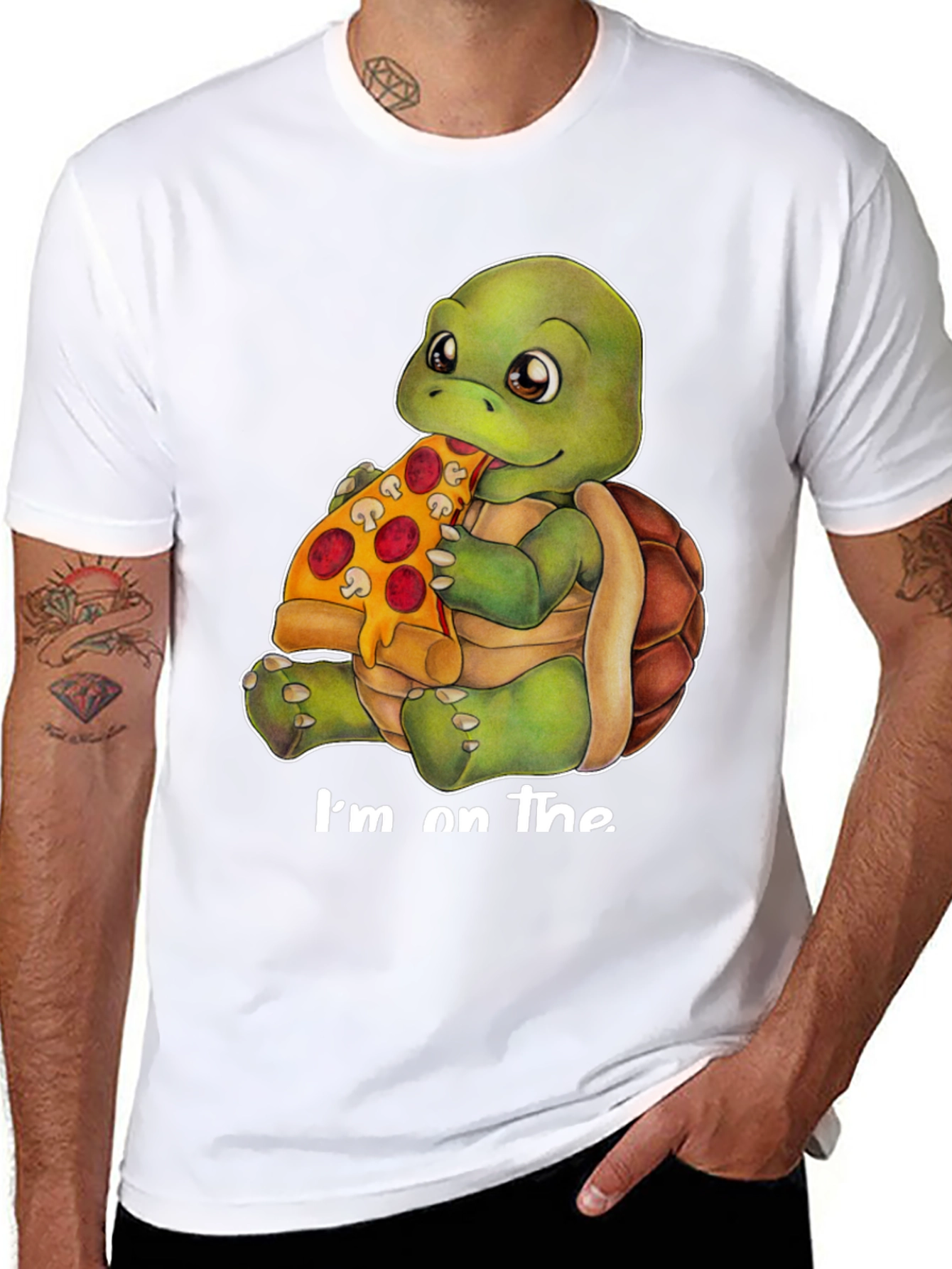 Turtle Pizza Black T-Shirt