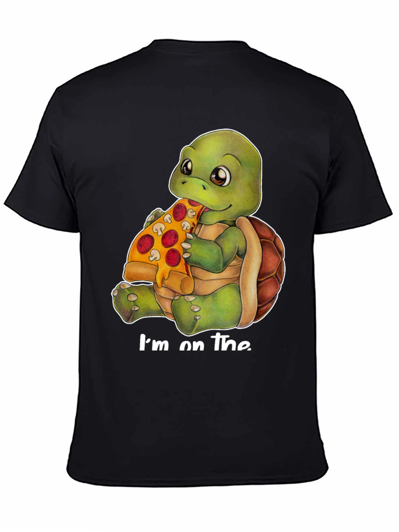Turtle Pizza Black T-Shirt