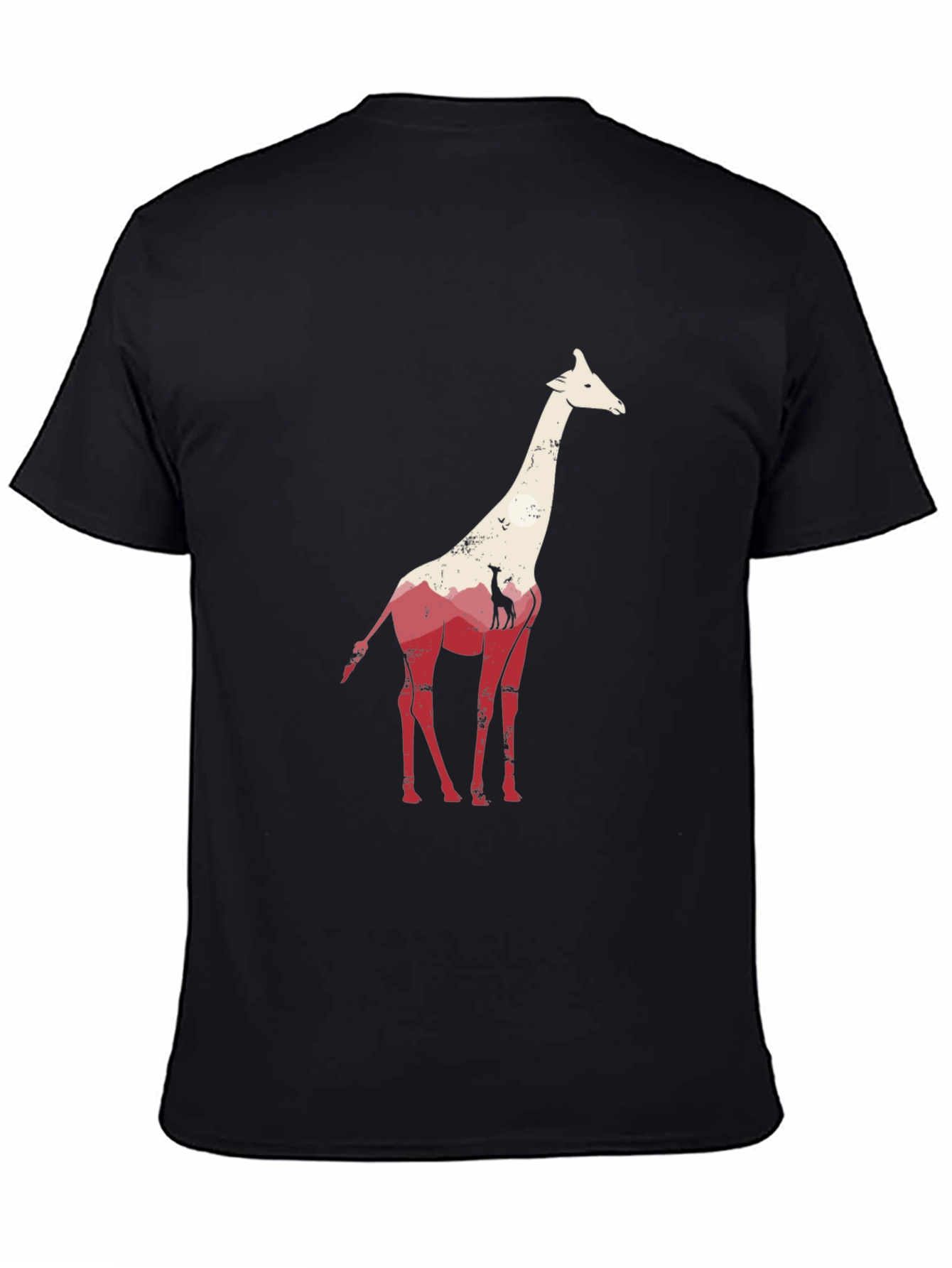 Giraffe Graphic Tee - Unique Animal Silhouette T-Shirt