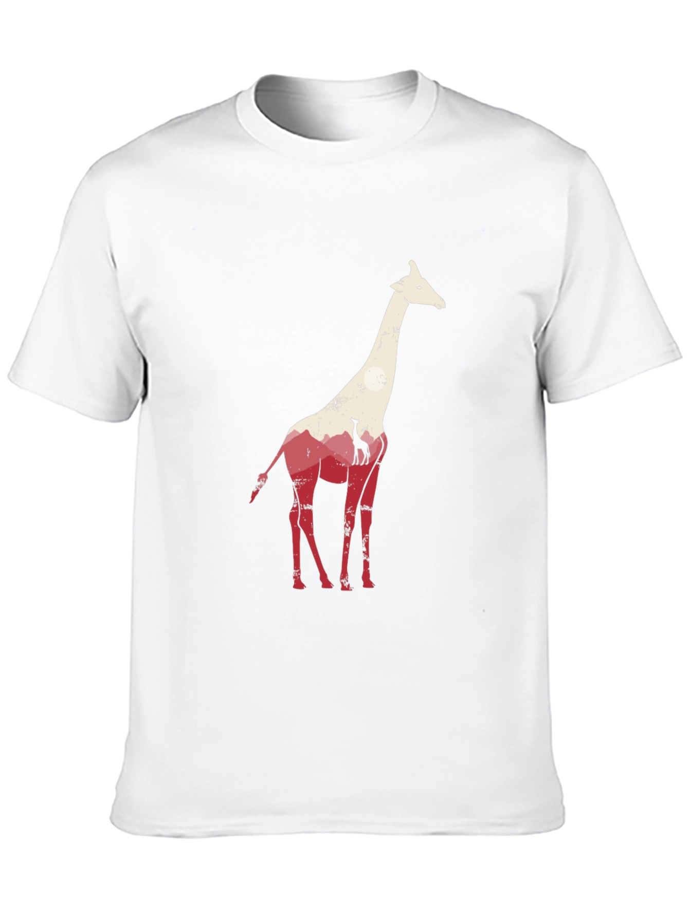 Giraffe Graphic Tee - Unique Animal Silhouette T-Shirt
