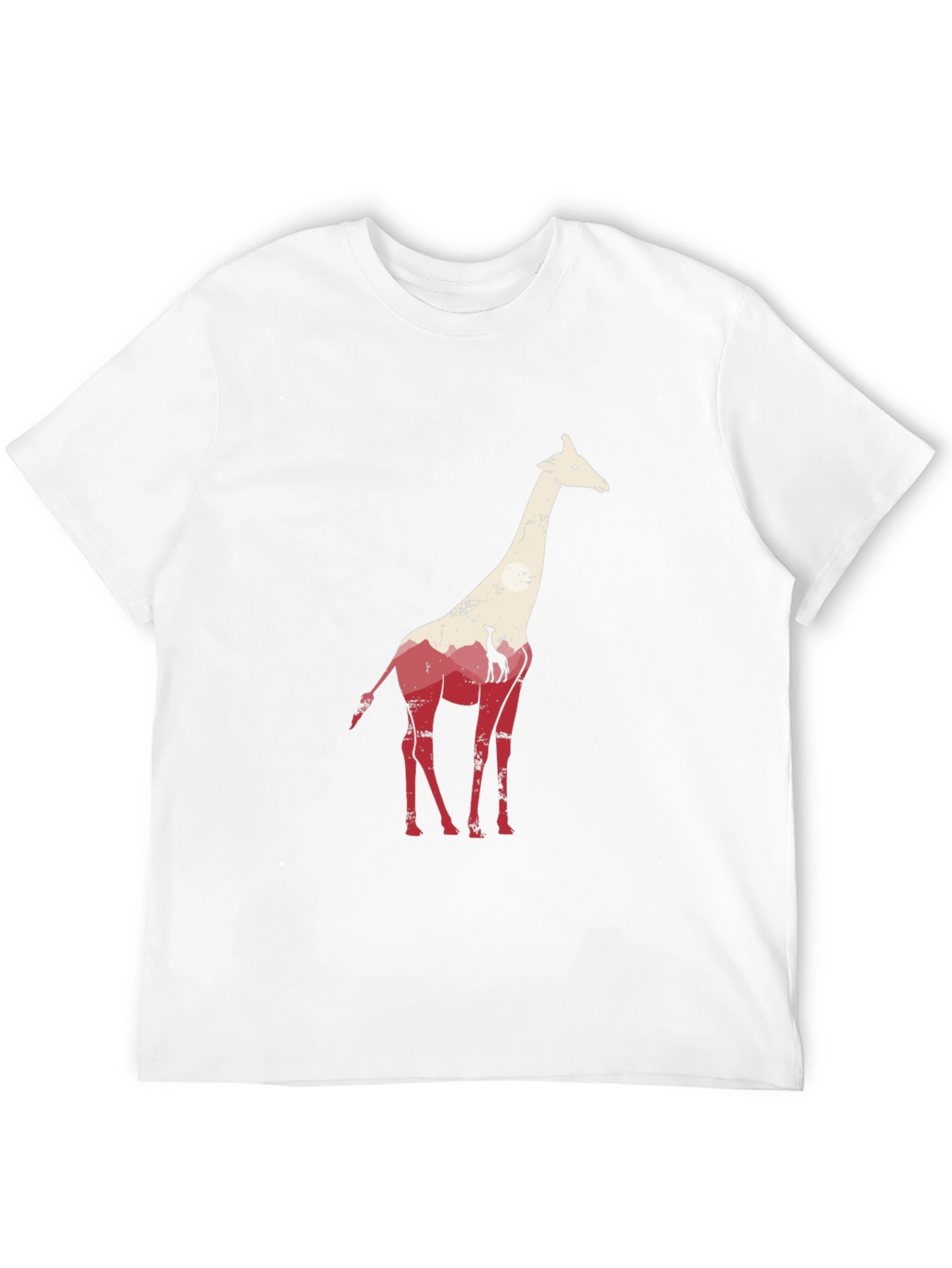 Giraffe Graphic Tee - Unique Animal Silhouette T-Shirt