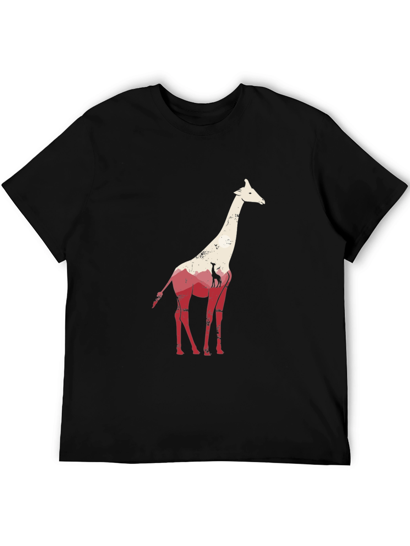 Giraffe Graphic Tee - Unique Animal Silhouette T-Shirt
