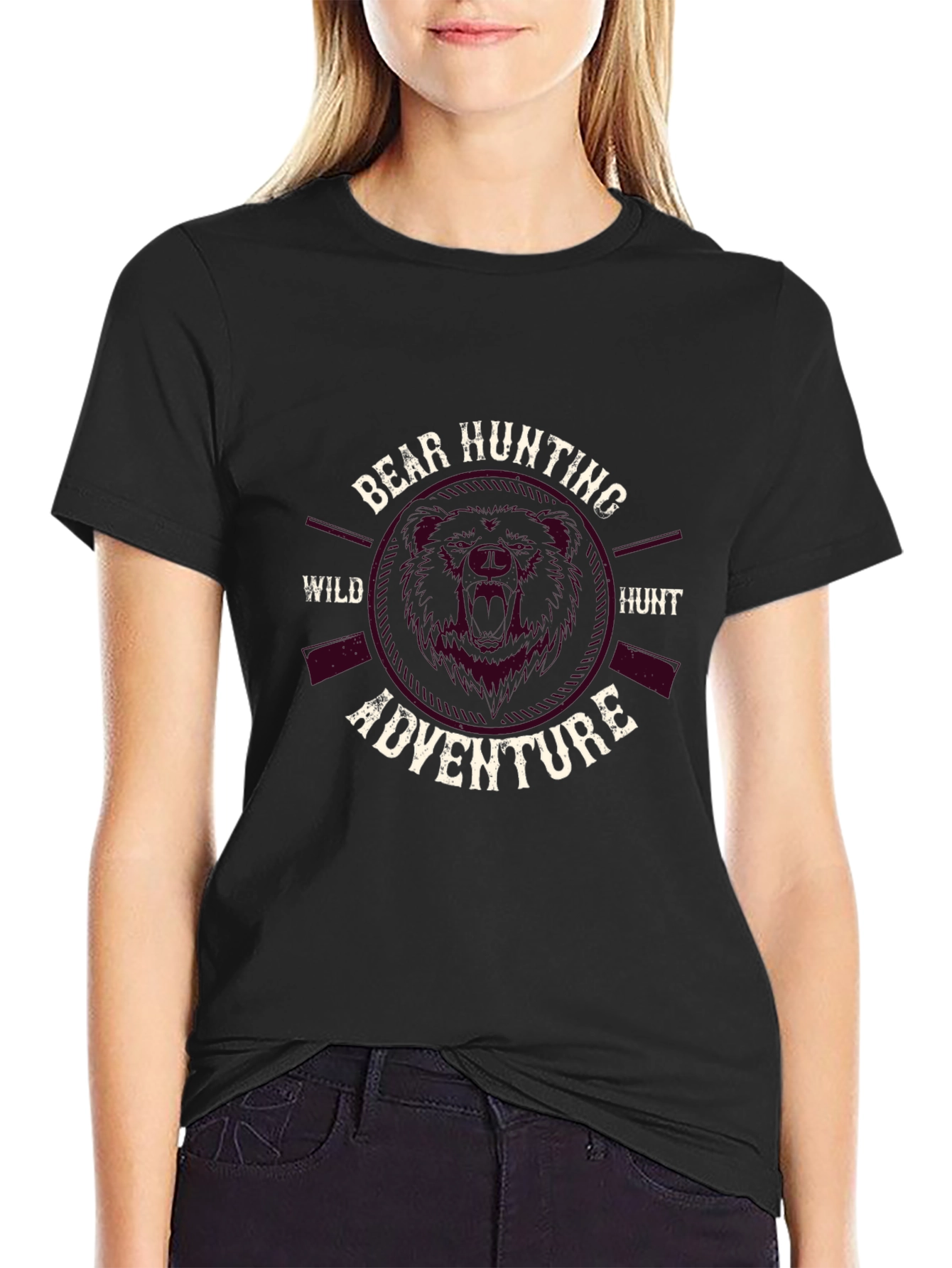Bear Hunting Adventure Graphic T-Shirt