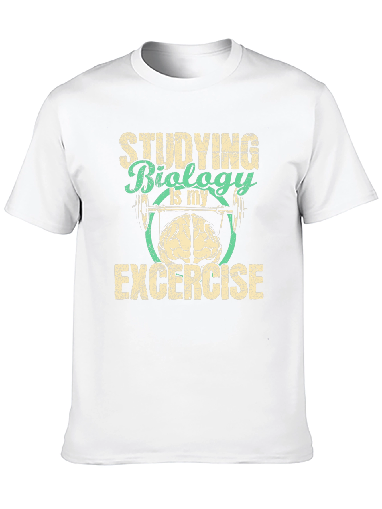 Biology Exercise T-Shirt - Study Brain Powerlift Tee