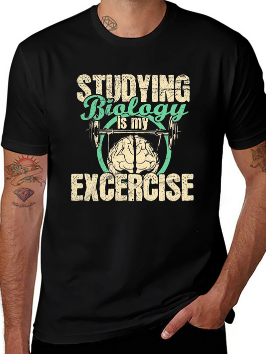 Biology Exercise T-Shirt - Study Brain Powerlift Tee