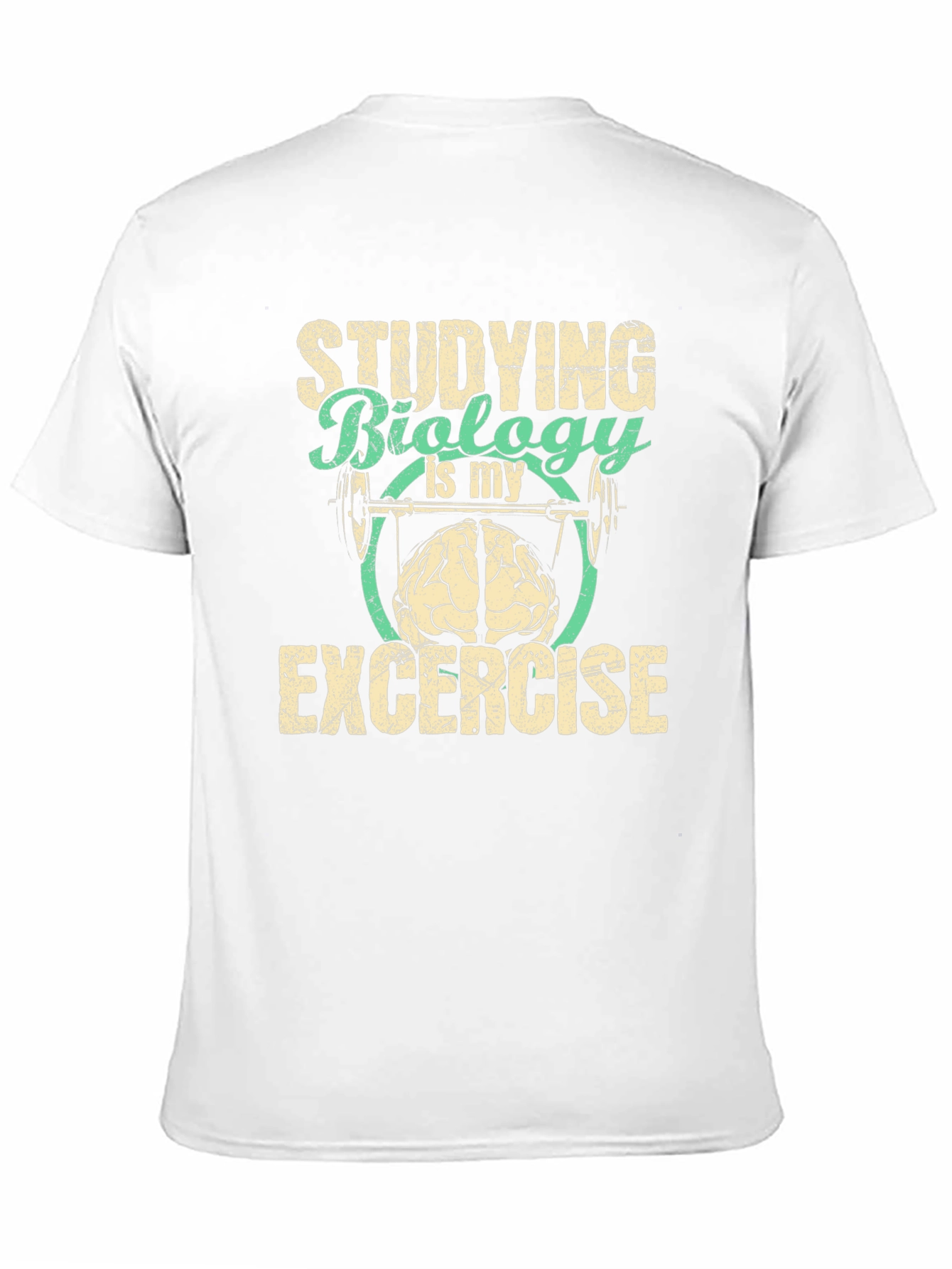 Biology Exercise T-Shirt - Study Brain Powerlift Tee