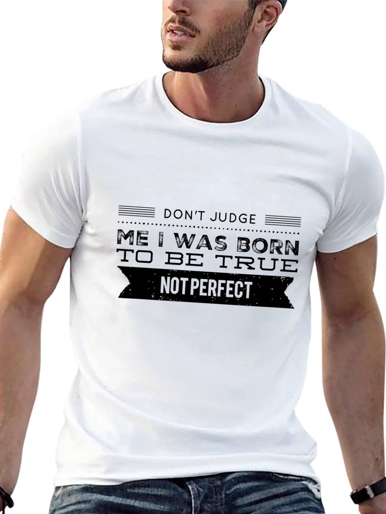 Born To Be True Black Graphic Tee