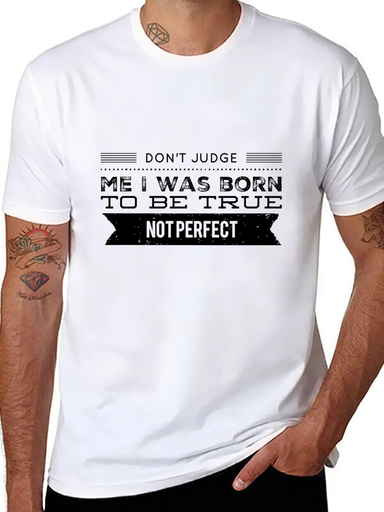 Born To Be True Black Graphic Tee
