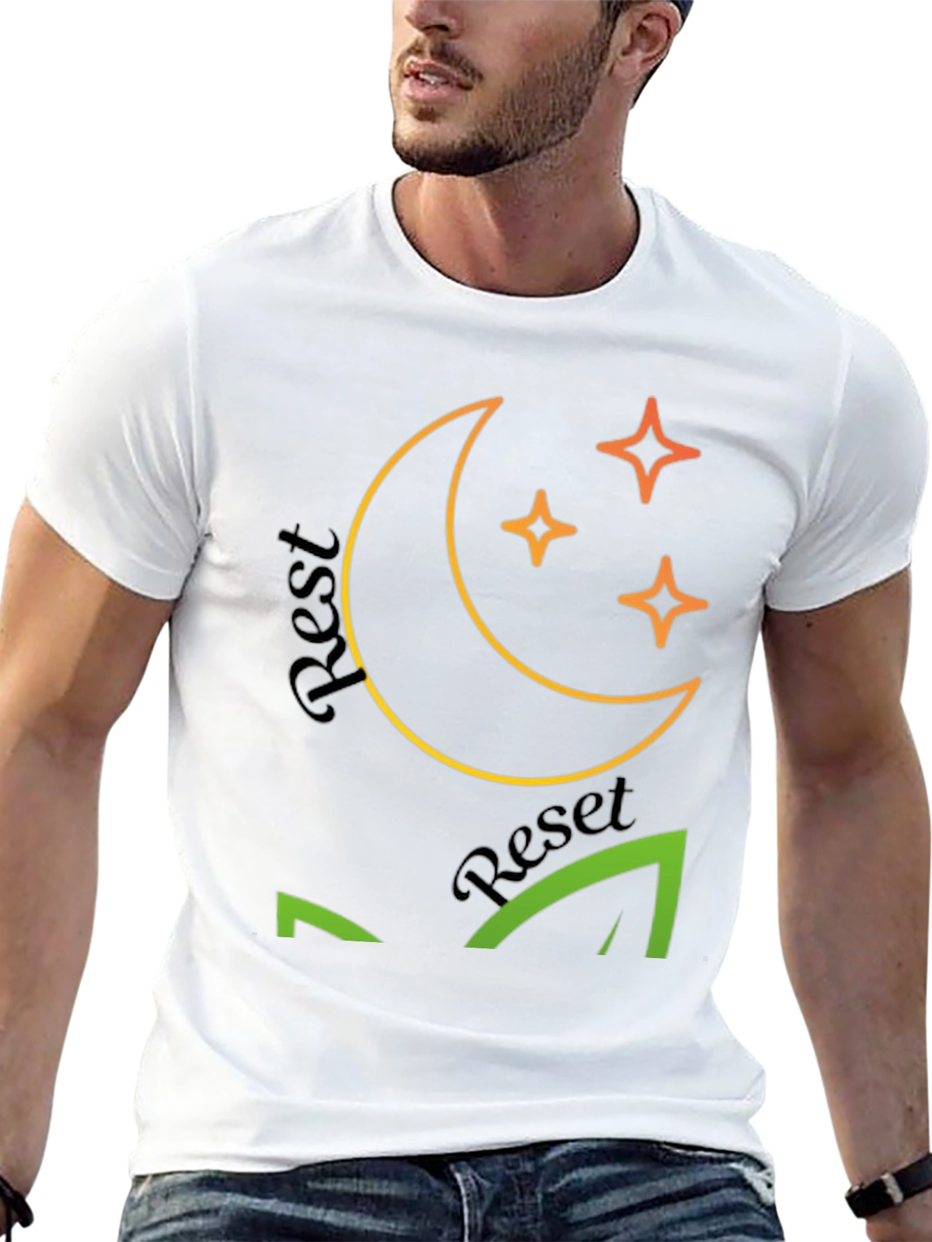 Rest Reset Black Graphic Tee