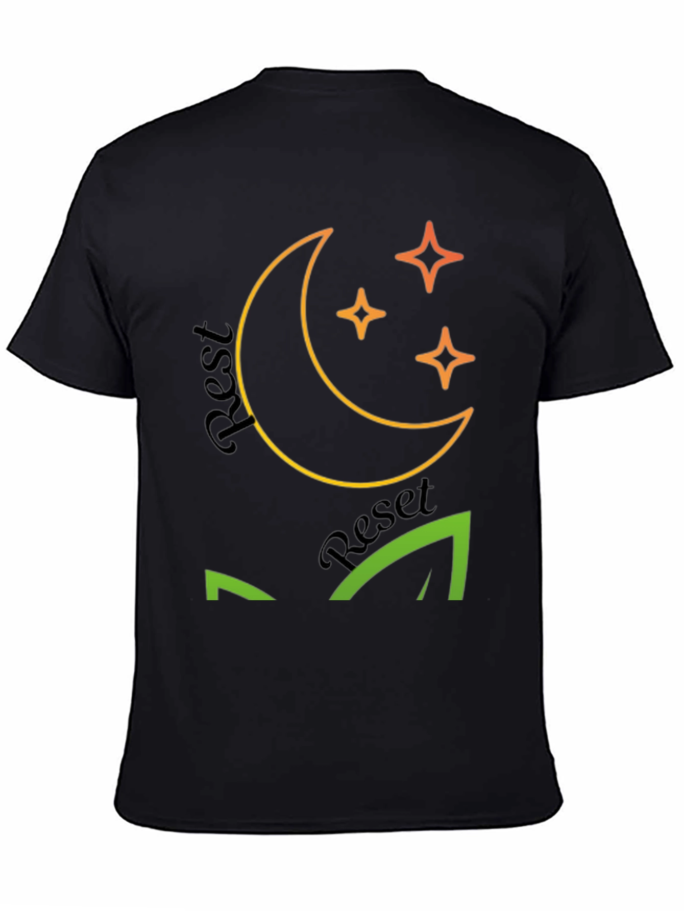 Rest Reset Black Graphic Tee