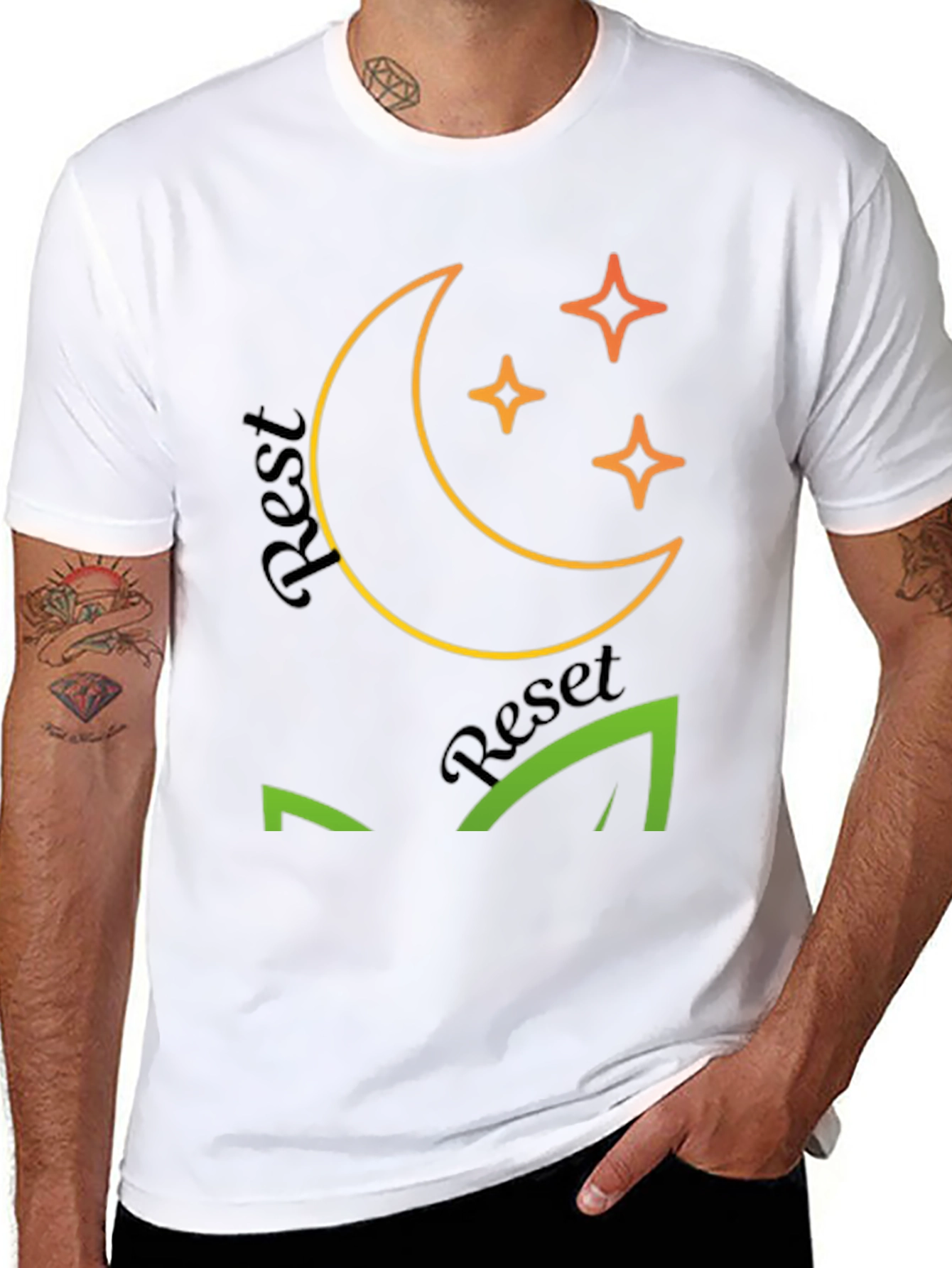 Rest Reset Black Graphic Tee