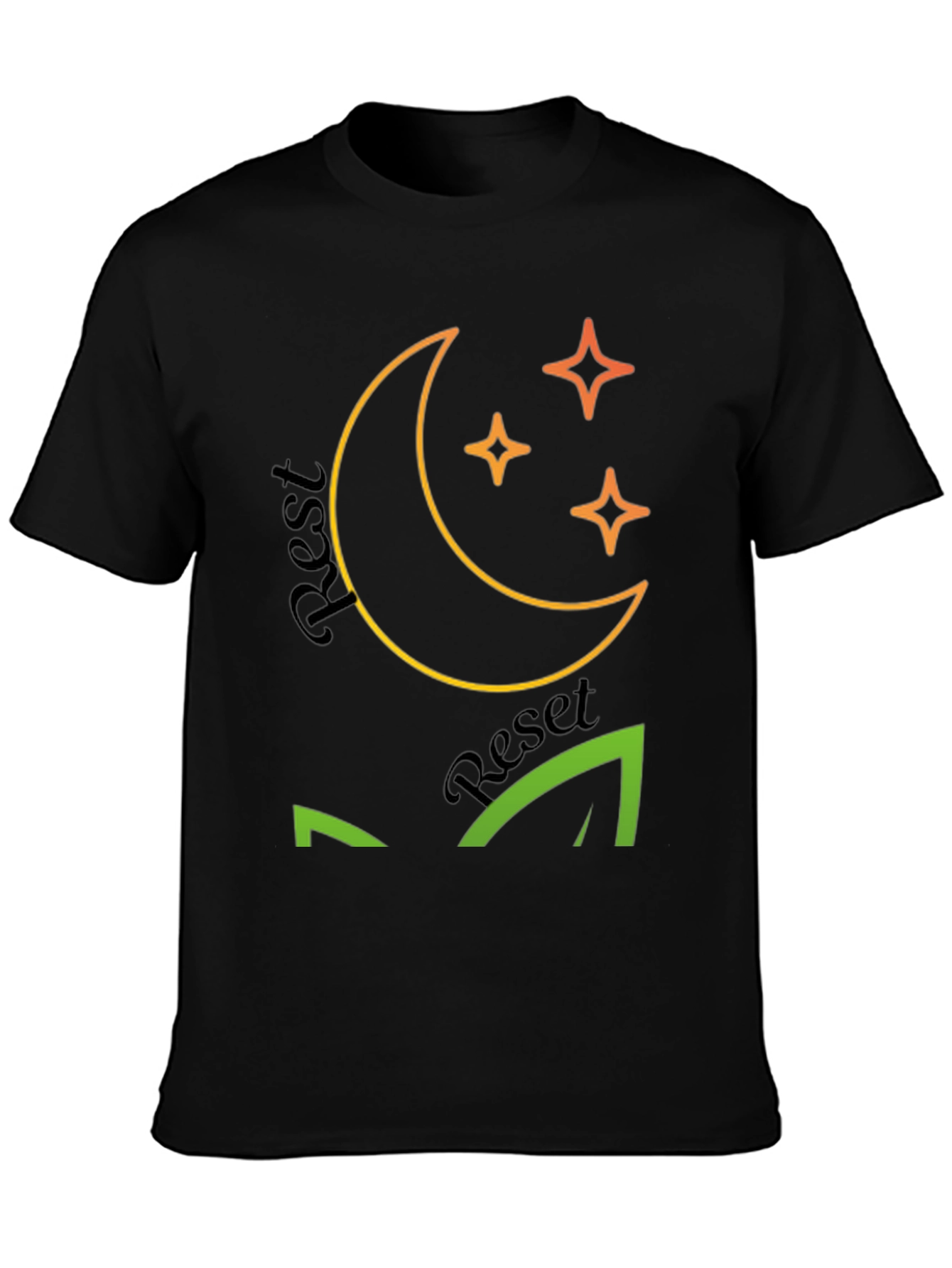 Rest Reset Black Graphic Tee