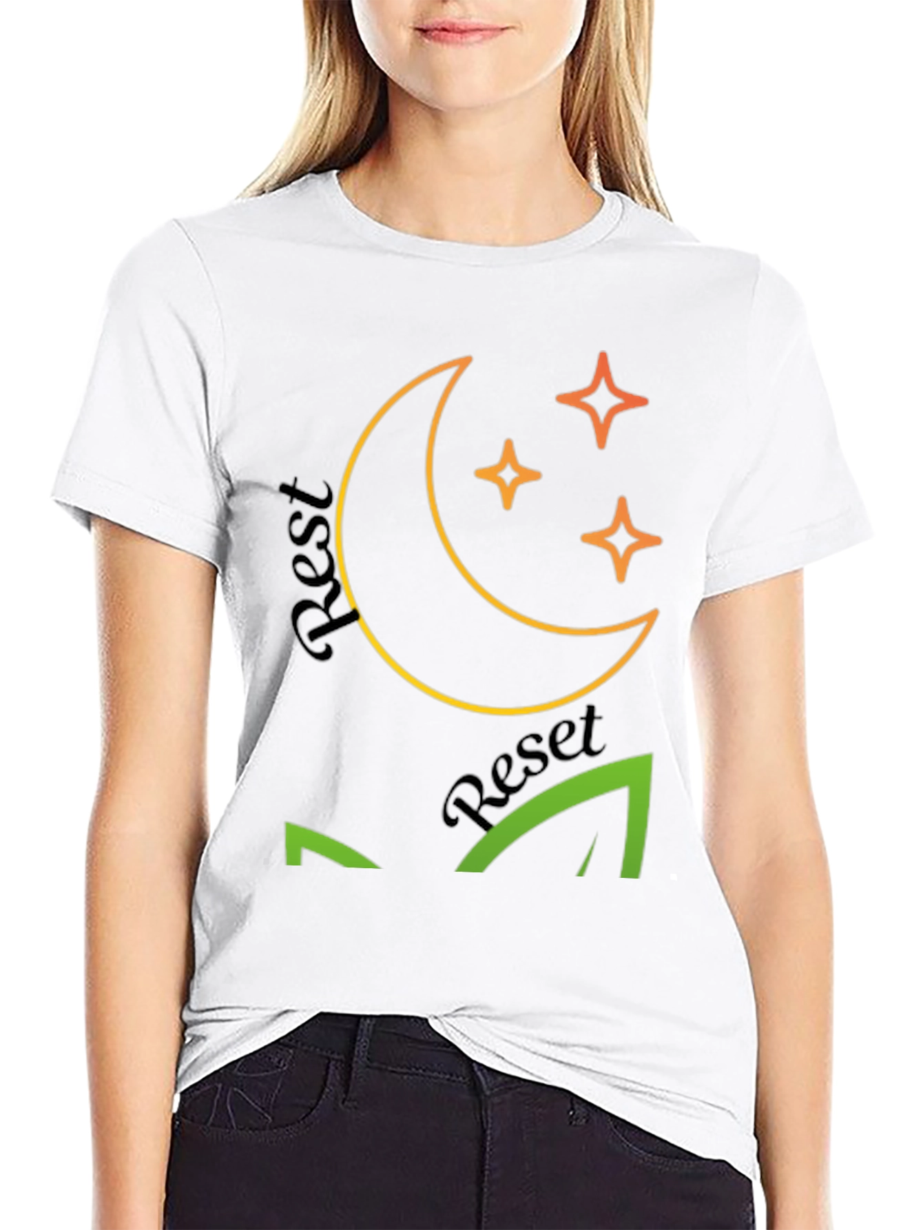 Rest Reset Black Graphic Tee