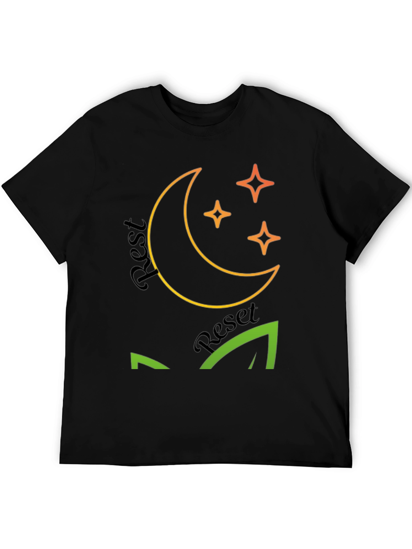 Rest Reset Black Graphic Tee