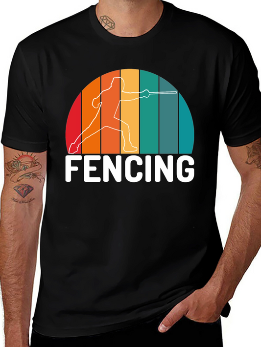 Retro Fencing T-Shirt - Vintage Style Graphic Tee