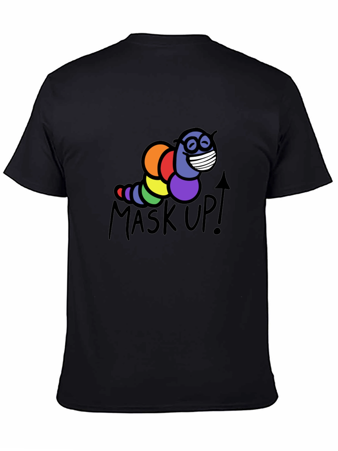 Mask Up! Rainbow Worm T-Shirt