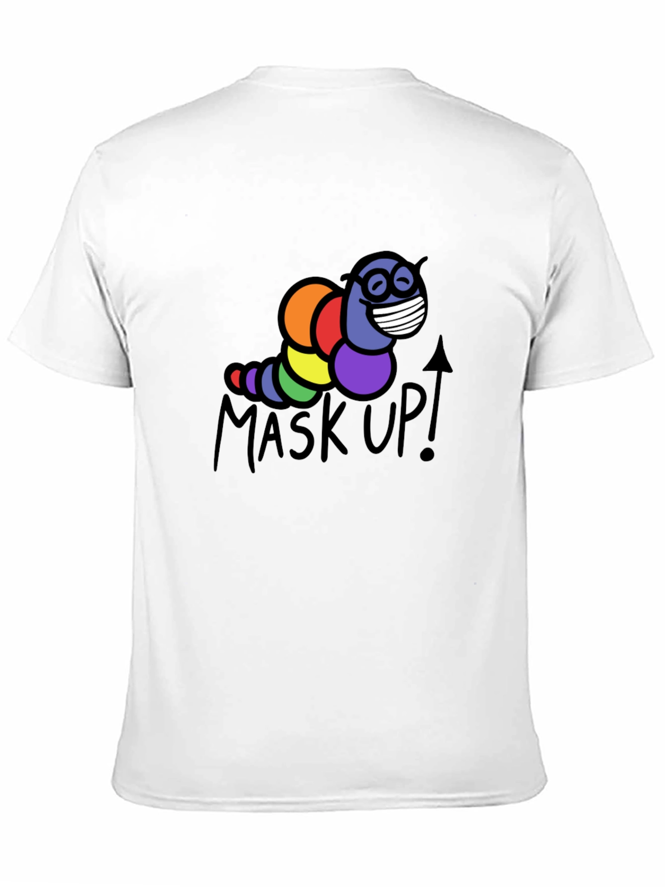 Mask Up! Rainbow Worm T-Shirt