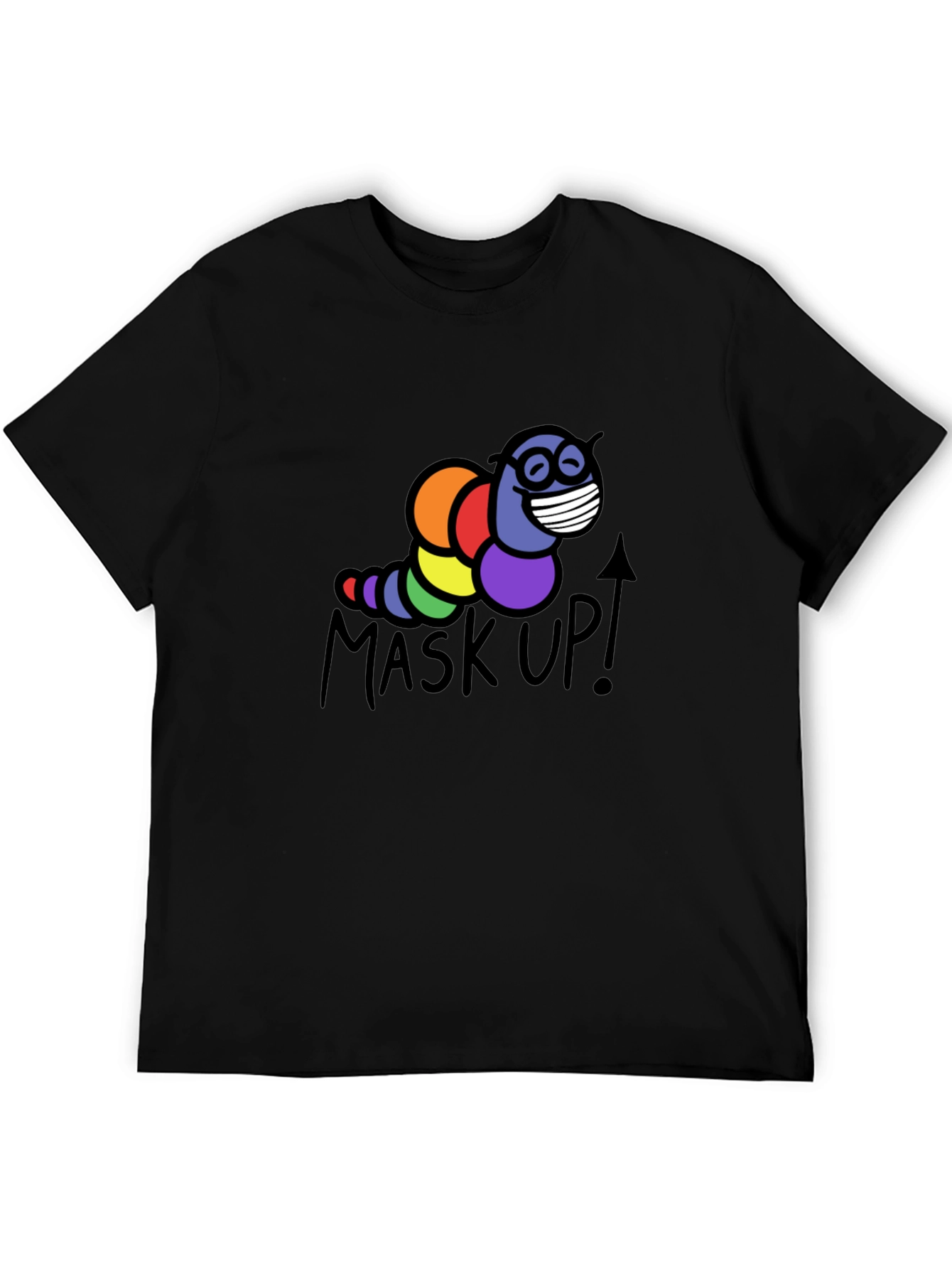 Mask Up! Rainbow Worm T-Shirt