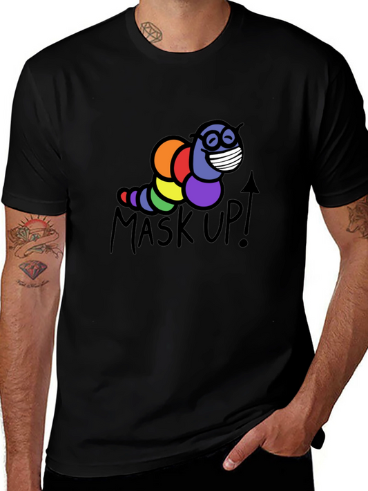 Mask Up! Rainbow Worm T-Shirt