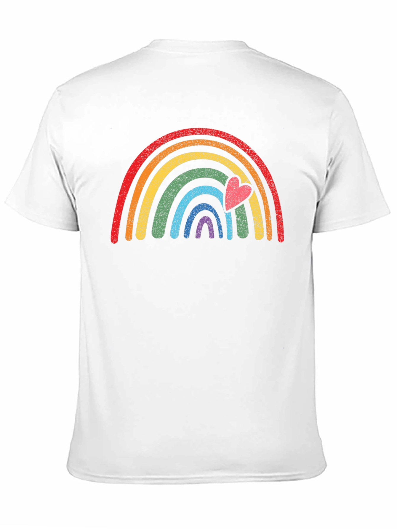 Rainbow Heart Graphic Tee - Black