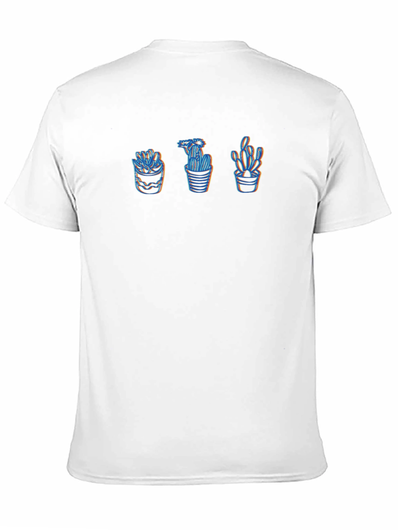 Neon Cactus Print Black T-Shirt