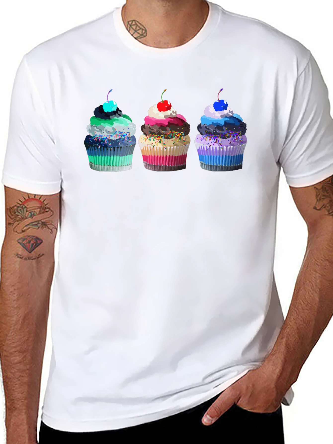 Cupcake Graphic Black T-Shirt