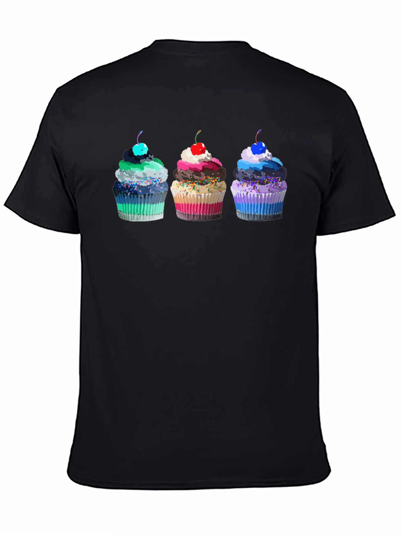 Cupcake Graphic Black T-Shirt