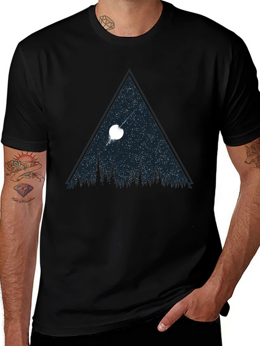 Night Sky Triangle Graphic T-Shirt