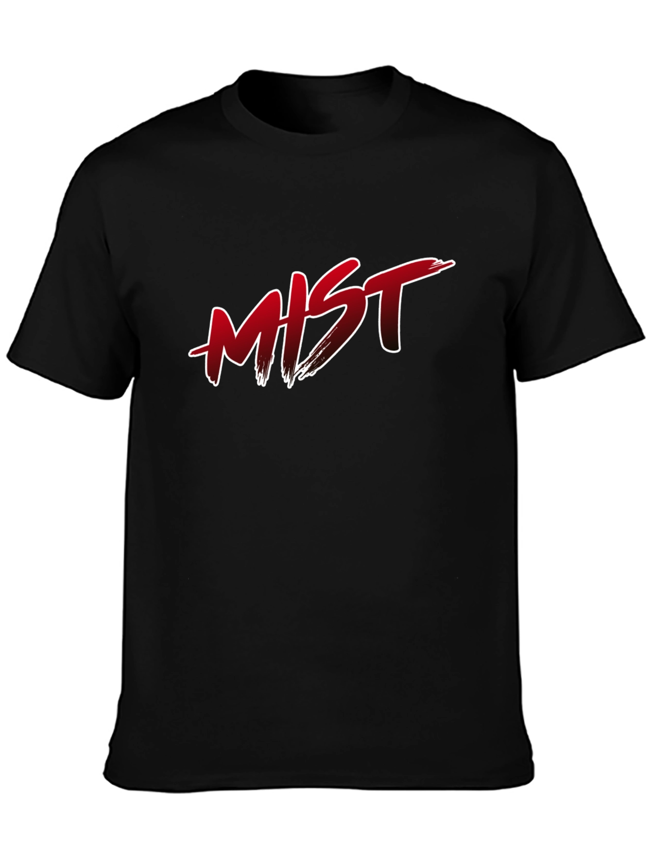 MIST Graphic Print Black T-Shirt