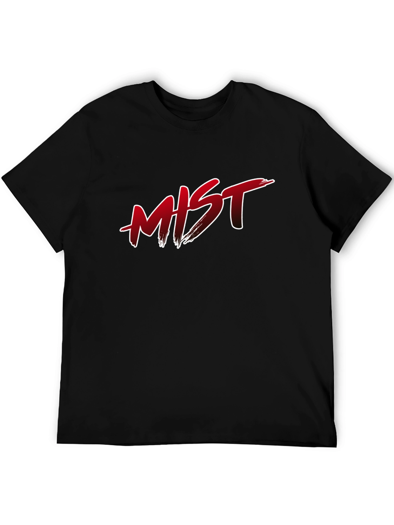MIST Graphic Print Black T-Shirt
