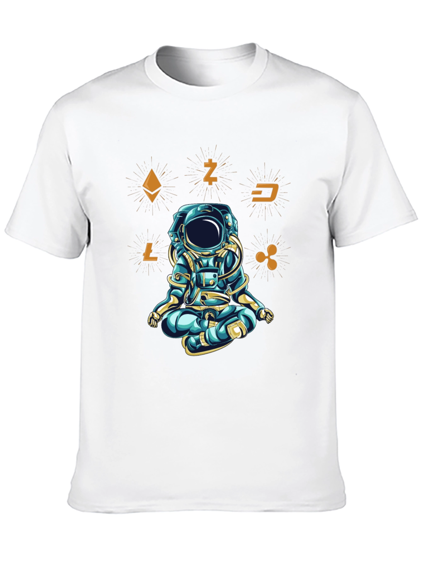 Crypto Astronaut T-Shirt - Meditating in Space