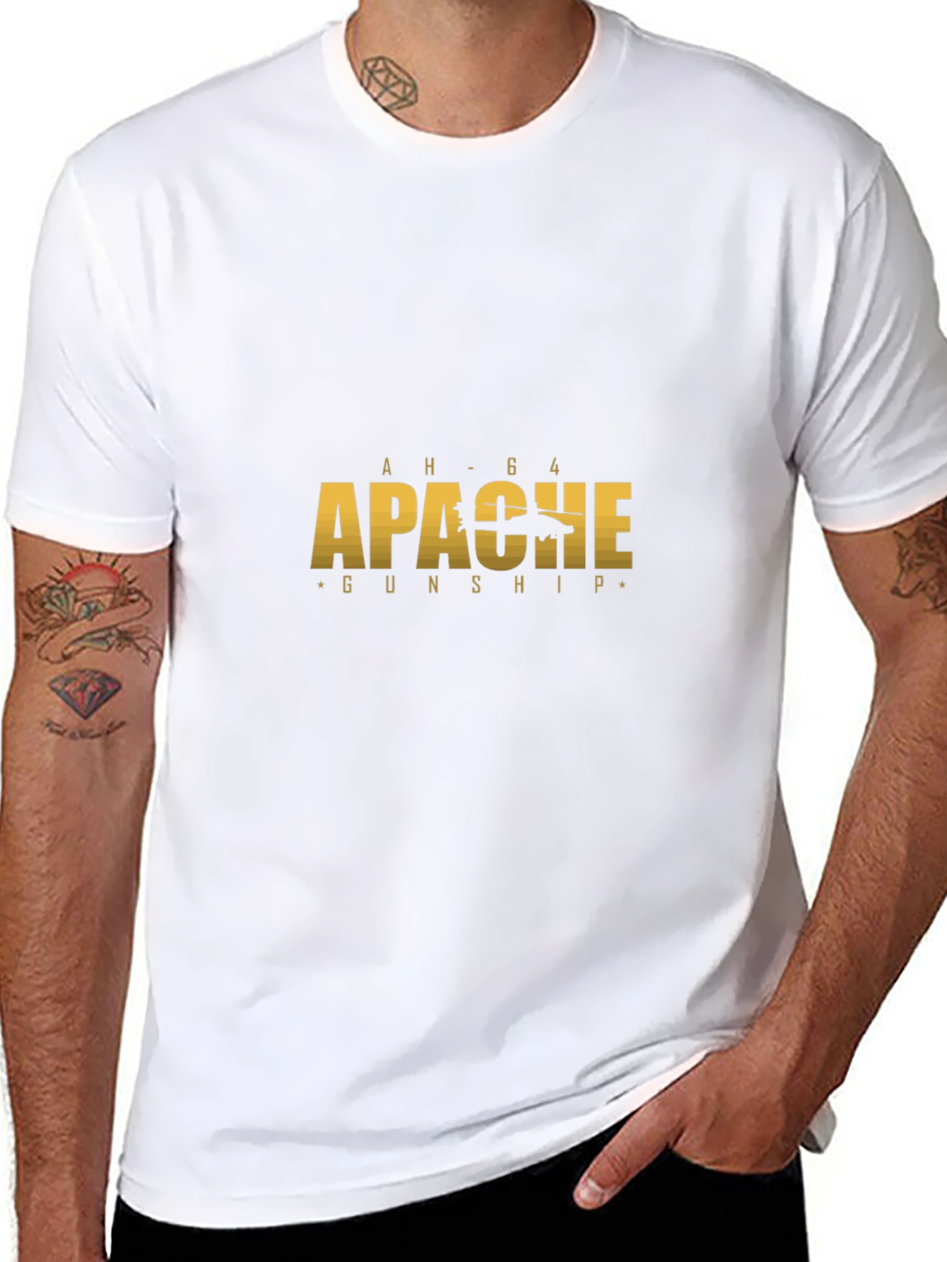 AH-64 Apache Gunship Graphic T-Shirt