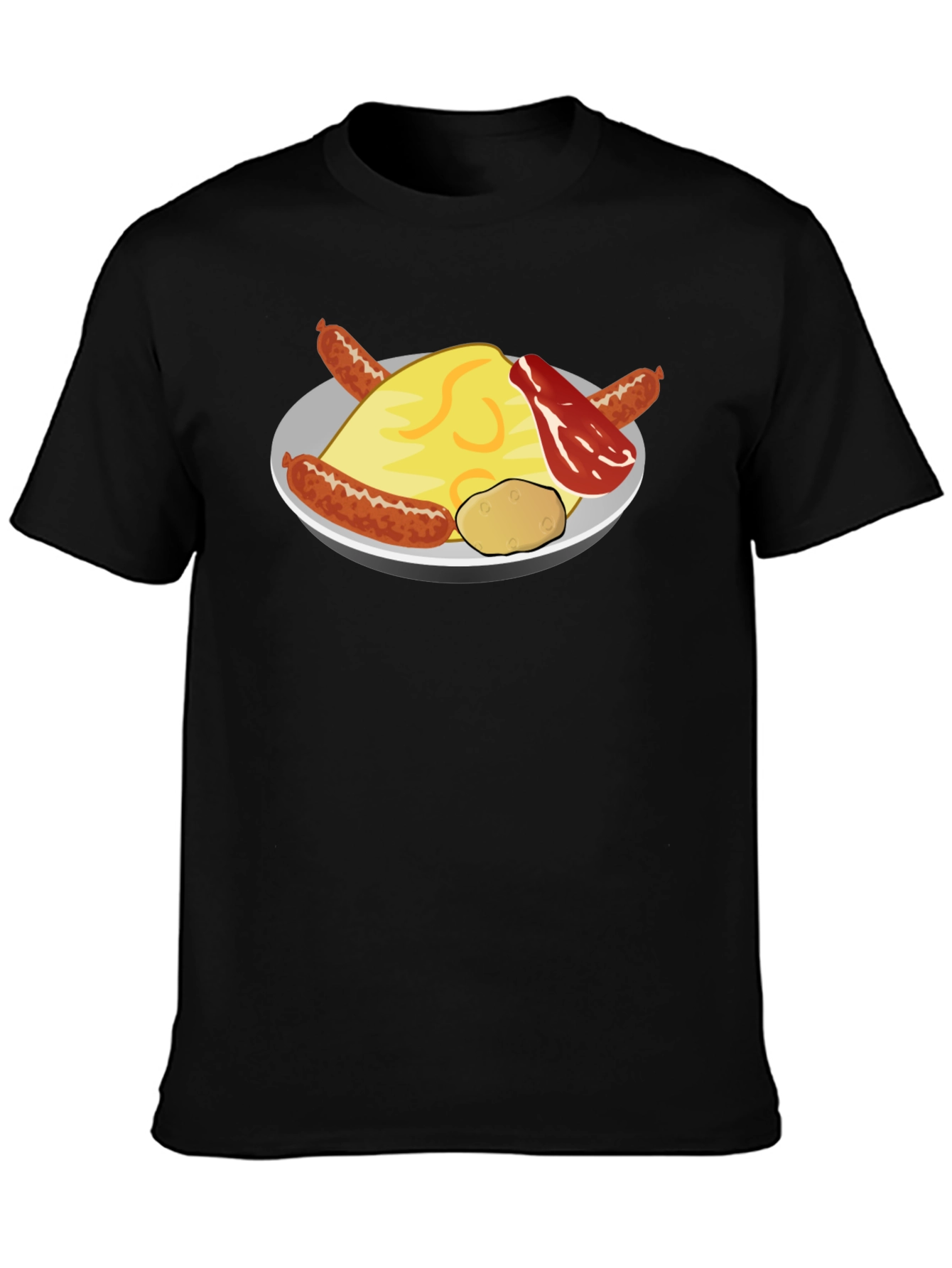Breakfast Food Graphic Tee - Sausage & Potatoes