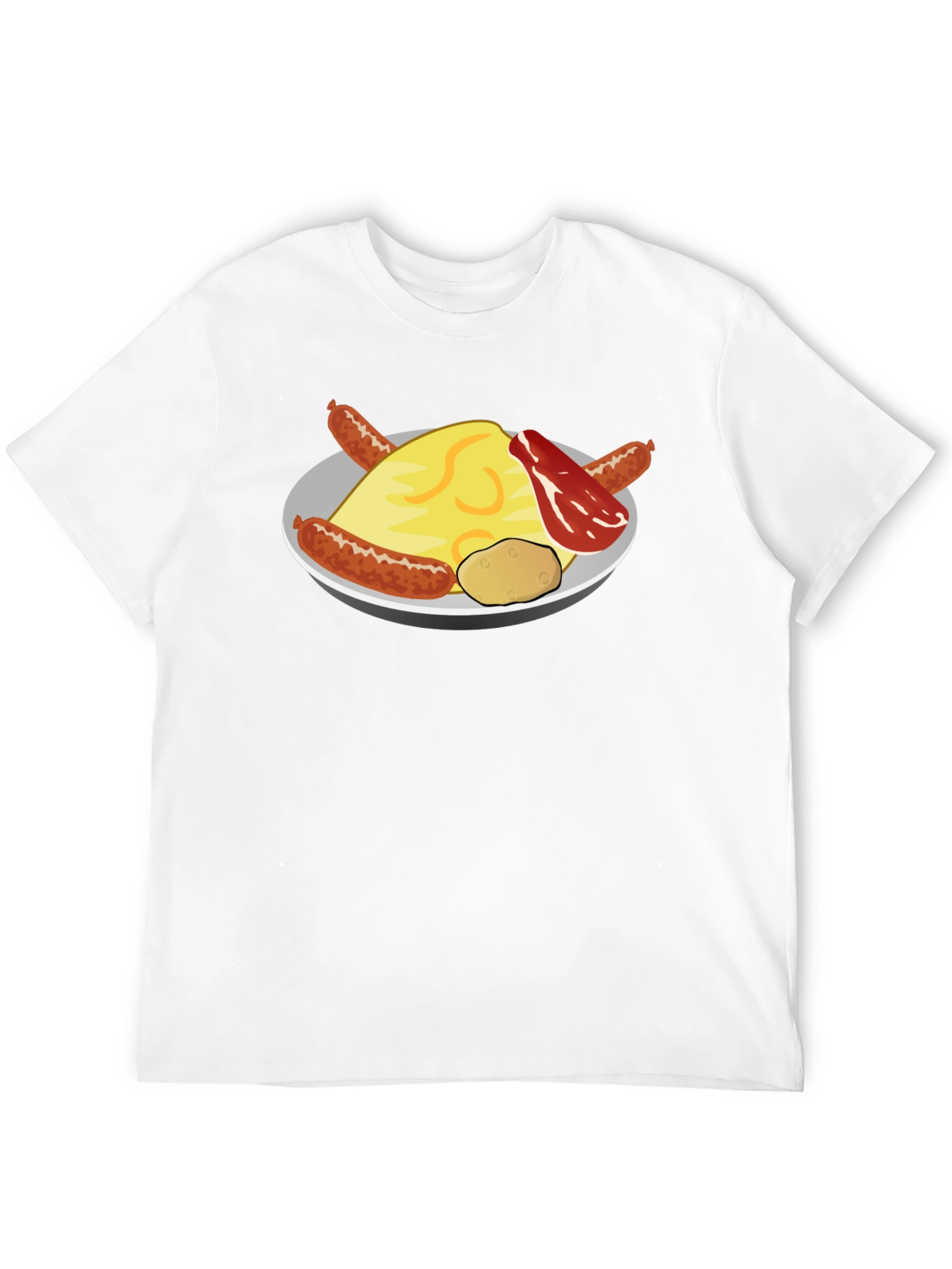 Breakfast Food Graphic Tee - Sausage & Potatoes