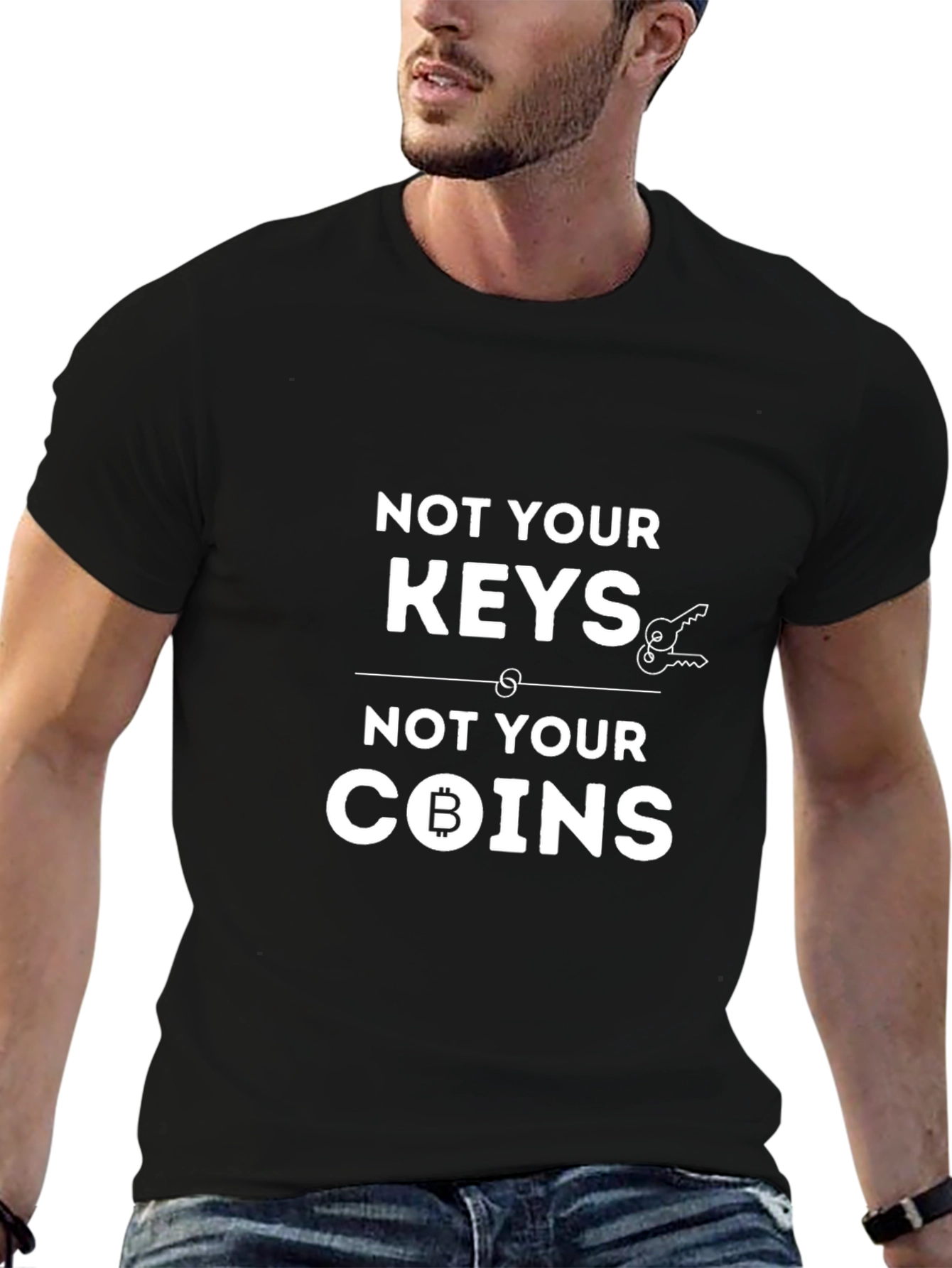 Not Your Keys Not Your Coins Bitcoin Crypto T-Shirt