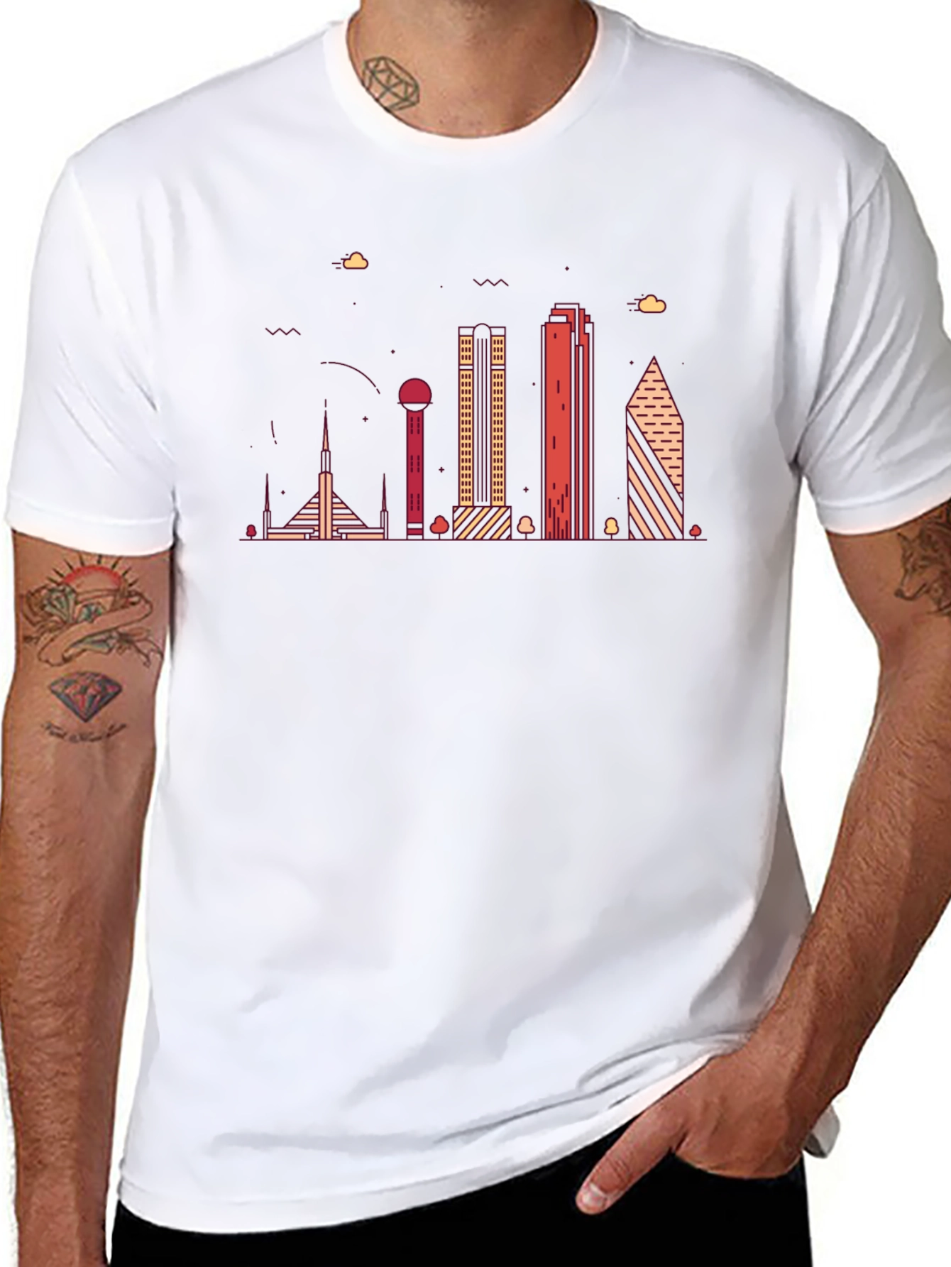 Modern Cityscape Graphic T-Shirt