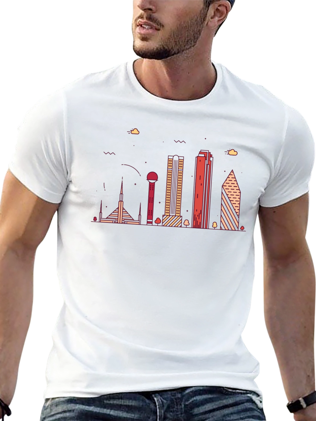 Modern Cityscape Graphic T-Shirt