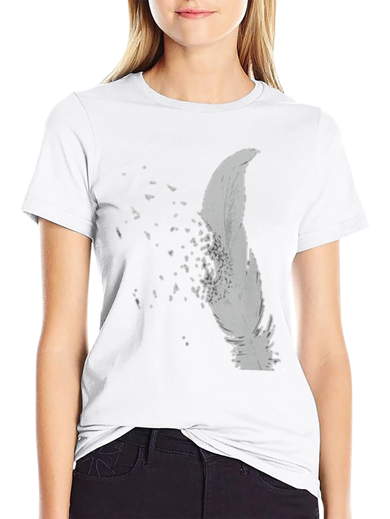 Feather Fade Black Graphic Tee